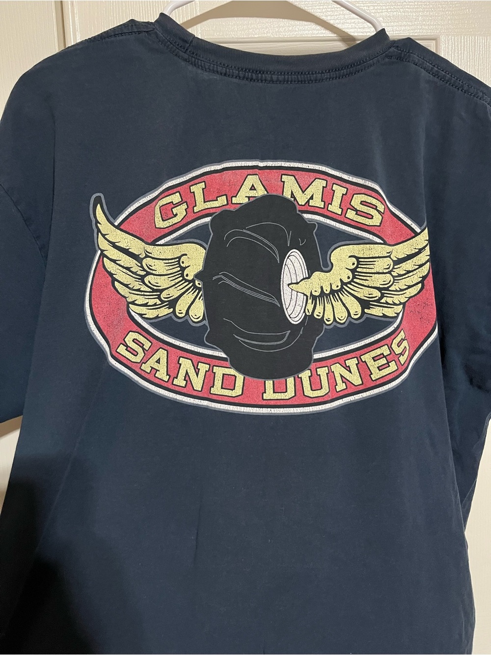 glam Navy Glamis Sand Dunes Graphic Tee with Red and Yellow Accents